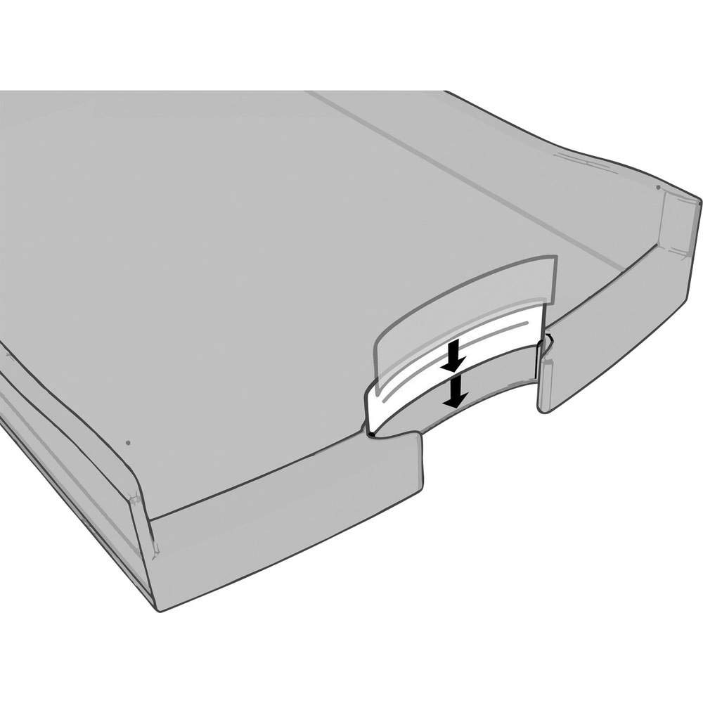Han Impuls – Cassettiera formato DIN A4/C4, 4 pezzi aperto 1 Box lichtgrau-transluzent/klar