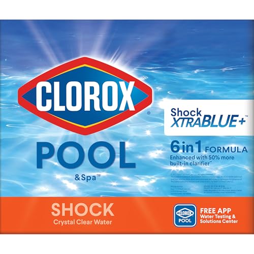 Image of Clorox Pool&Spa Shock XTRABLUE Plus, Kills Bacteria & Algae in Swimming Pools, Swim-Ready in 15 Minutes, (36-Pack)