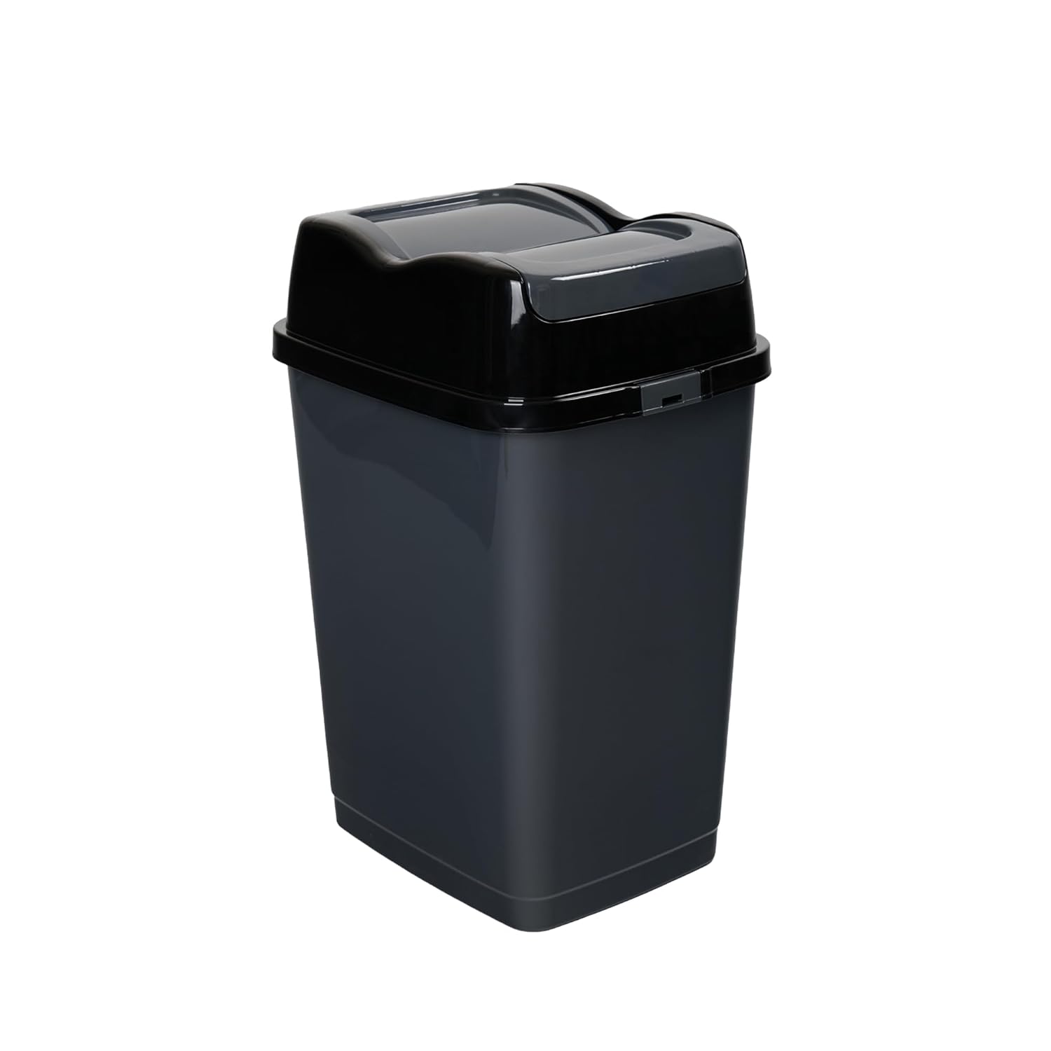 Garbage Can with Swing Top-Split Lid | Large Kitchen Trash Can with Lid | Durable Plastic |Slim & Sturdy Trash Bin | Fingerprint Resistant | 9 Gallon / 35 L –Grey | Superio Grey 1