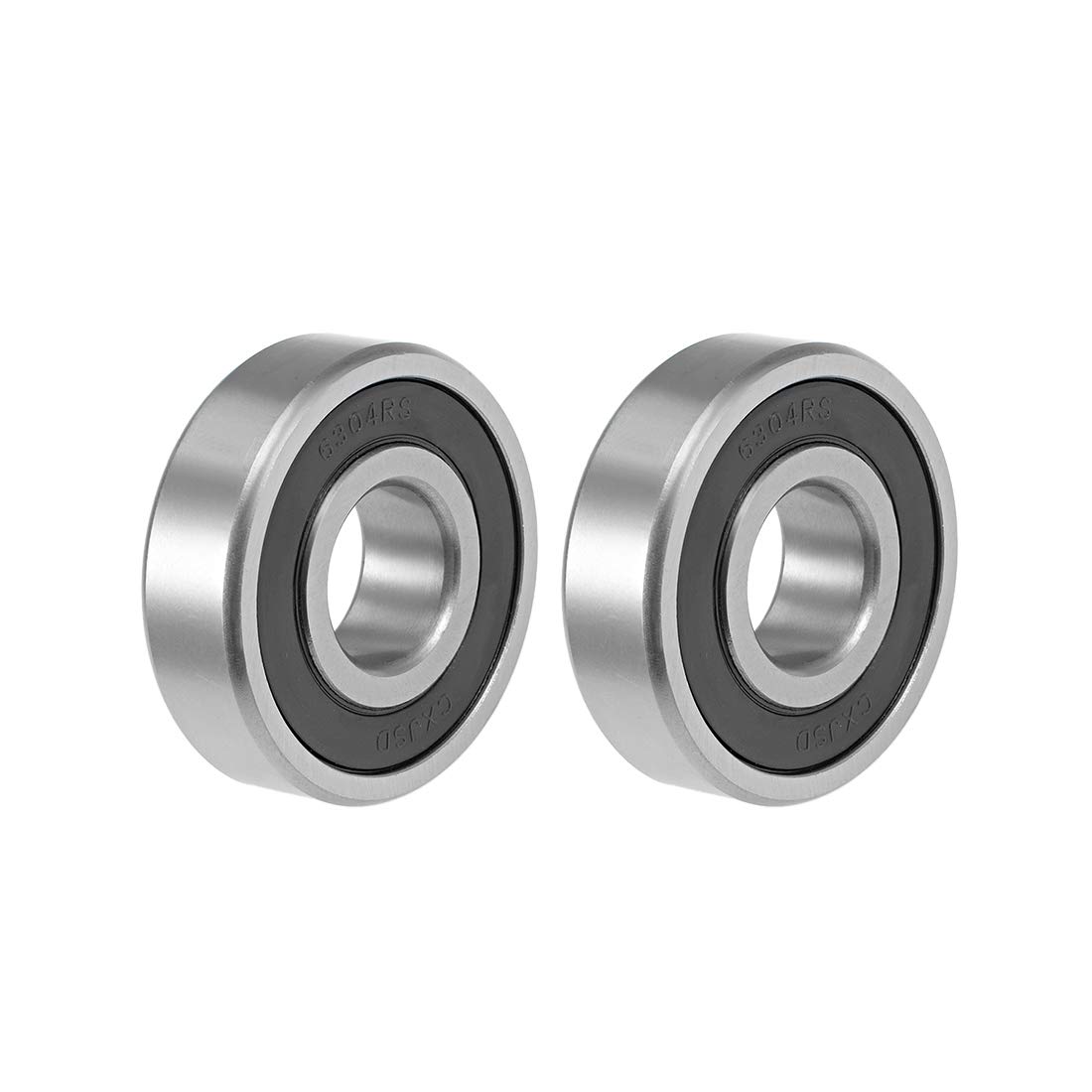 uxcell 6304-2RS Deep Groove Ball Bearing 20x52x15mm Double Shielded ABEC-3 Bearings 2-Pack