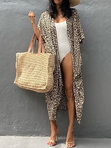 Image of Kaftan Dresses for Women Plus Size Summer Beach Dress with Print and Swim Cover Ups