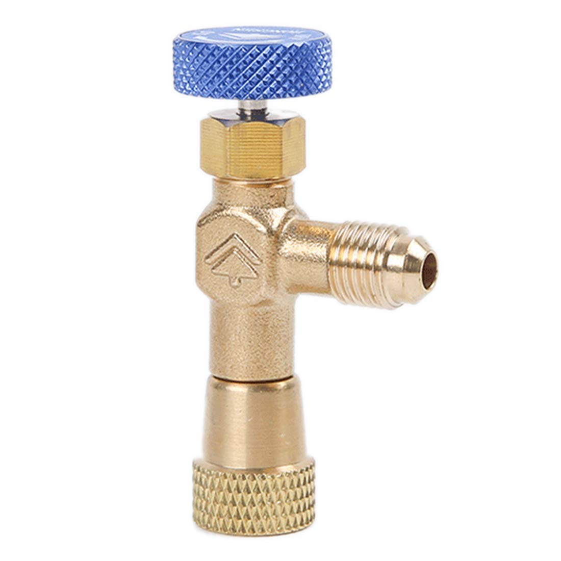 R22 Air Conditioning Refrigerant Valve Adapter, 1/4" SAE Male to 1/4