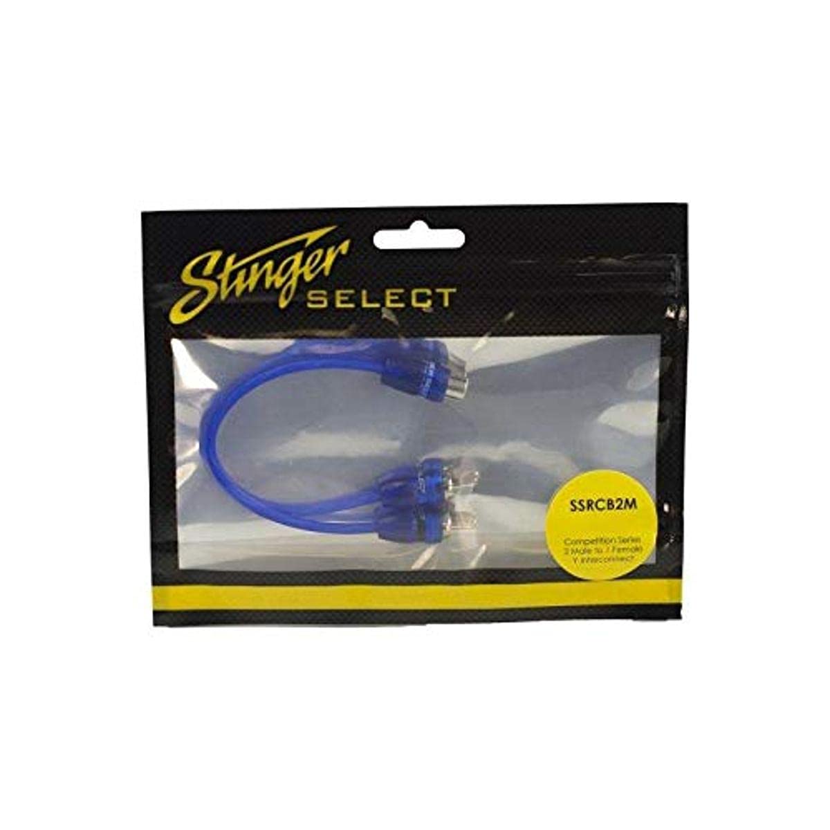 STINGERSelect - SSRCB2M - Competition Series 2 Male to 1 Female - Twisted Pair - Mini ends - Split Tip - Centre Pin - Flexible Jacket