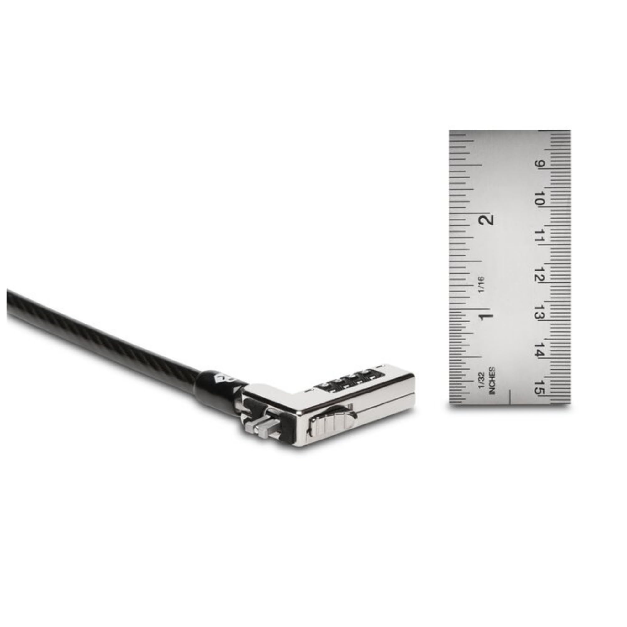 Kensington, Blokada Kablowa Slim NanoSaver® Combination Ultra Cable do Gniazd Nano, Linka 1,8 m ze Stali Węglowej, Zabezpieczenie Przed Kradzieżą Laptopów i Urządzeń (K60629WW)