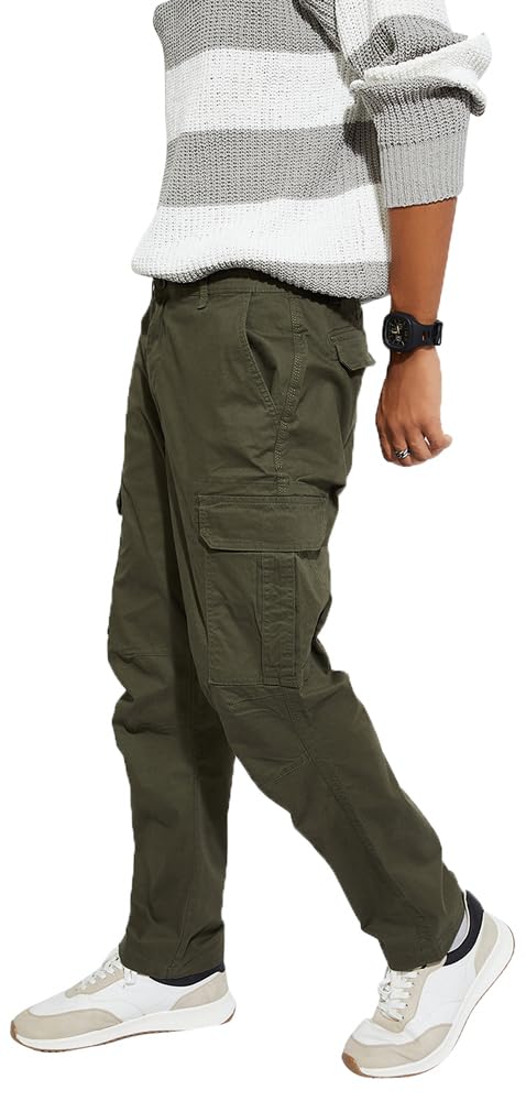 max Mens Urb_n Men Relaxed Fit Solid Cargos Pants-picture-16