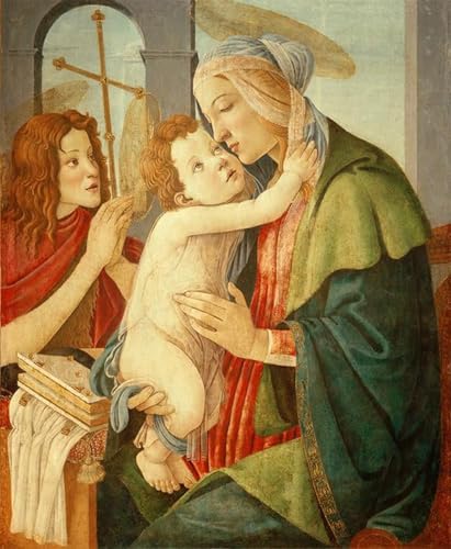 Art tableau Dame à l'enfant Botticelli pour créer une ambiance sereine dans votre chambre