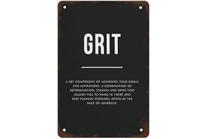 Grit Definition Poster, Motivational Art for Entrepreneur Quotes, Office Decor