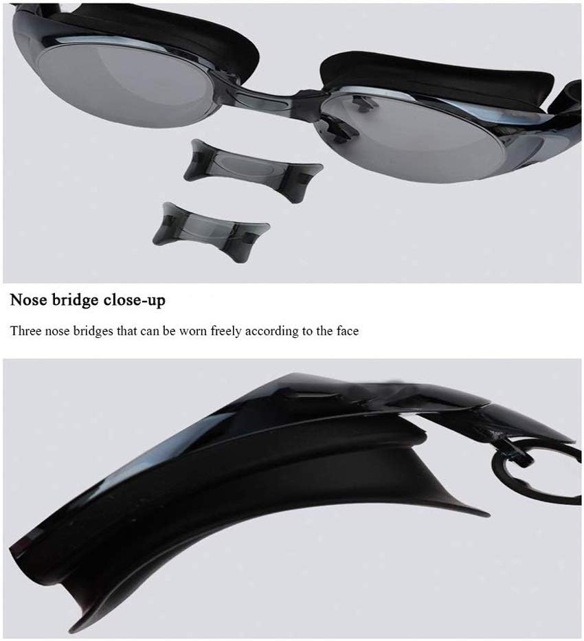 Adjustable Swim Goggles, Swimming Goggles No Leaking Anti Fog UV Protection Triathlon for Women Men Adult Youth Kids