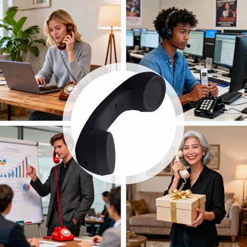 Teléfono inalámbrico portátil recargable con auricular retro de alta comodidad 4