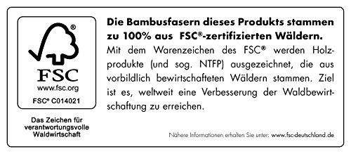 Kesper 5808513 Variabler Besteckkasten, FSC-Bambus Besteckkasten, Bambus, Braun, 35 x 43 x 6.5 cm