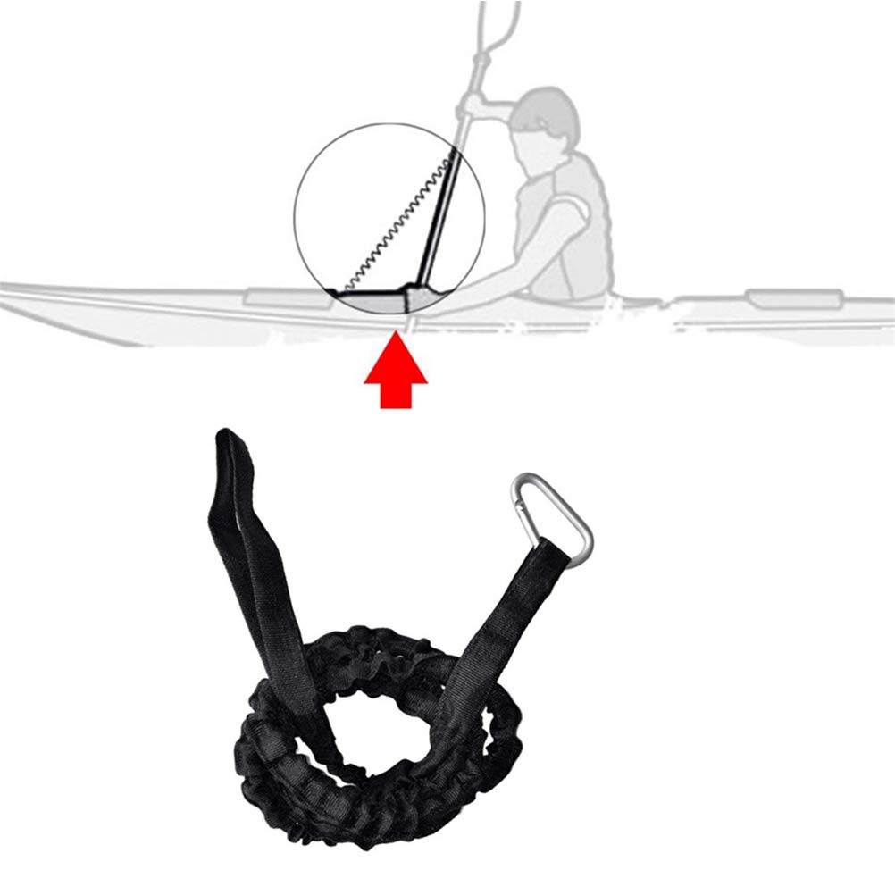 Elastische Kajakpeddelriem – Nylon, Lichtgewicht, Zwart – Houdt Je Peddel Veilig Aan De Boot