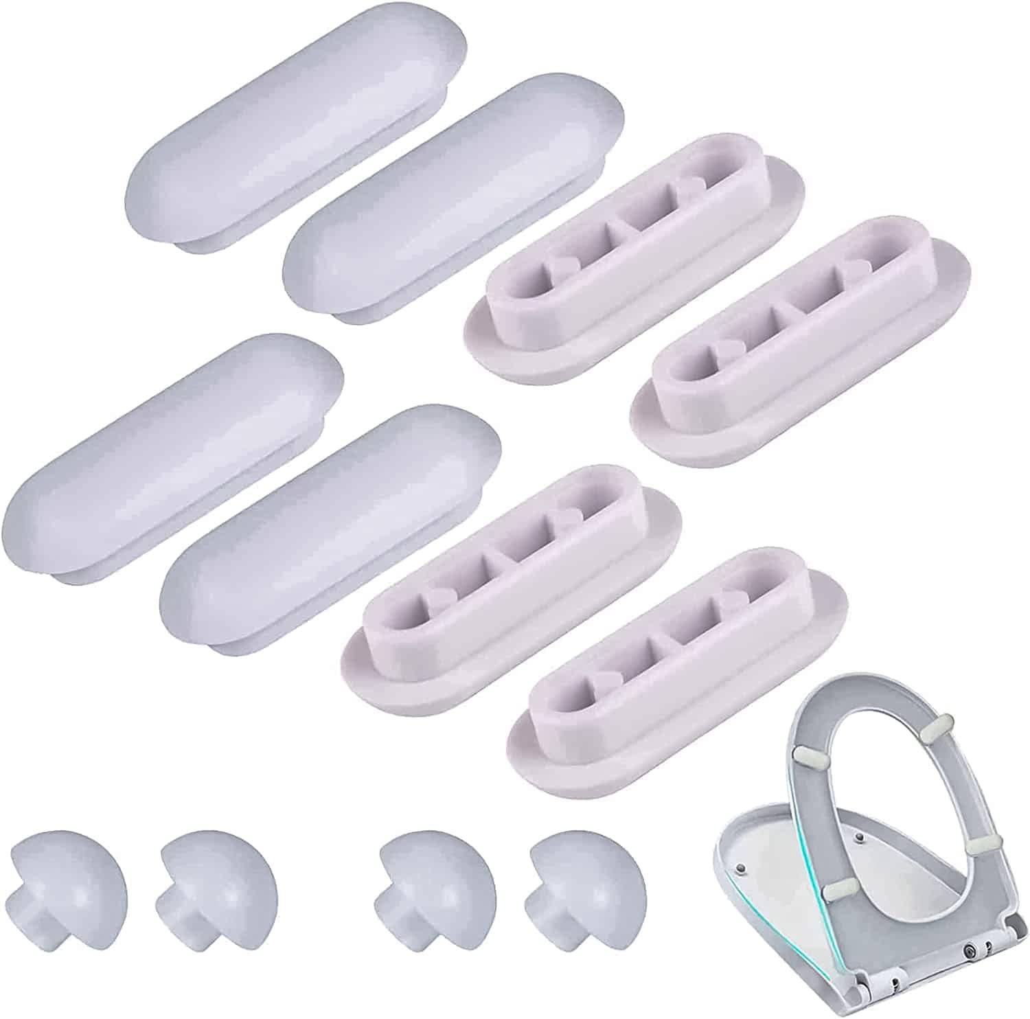12 Pcs Toilet Seat Buffers, Toilet Seat Bumpers, Toilet Seat Rubber
