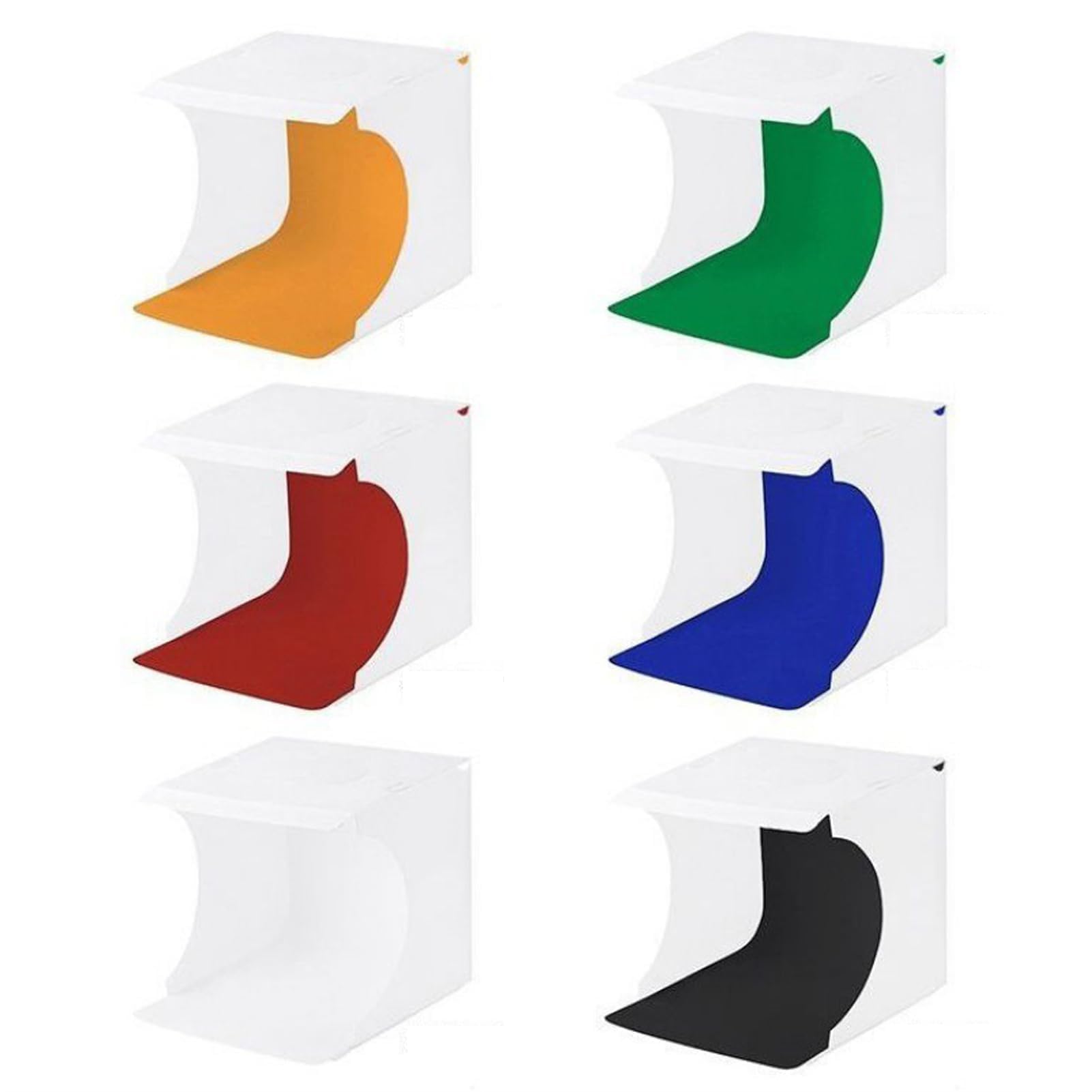 Mini photobooth Lightbox, photobooth Portable Folding Photo Light Tent kit avec 6 Couleurs Produit photobooth photobooth photobooth Petite Taille Fond d'affichage du Produit (6 Couleurs)
