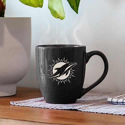 Image of Rico Industries NFL Football 16 oz Team Color Laser Engraved Speckled Ceramic Coffee Mug