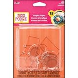 Mod Podge Acrylic Shapes, 12918 Basics, Flat and Charm (18-Piece)