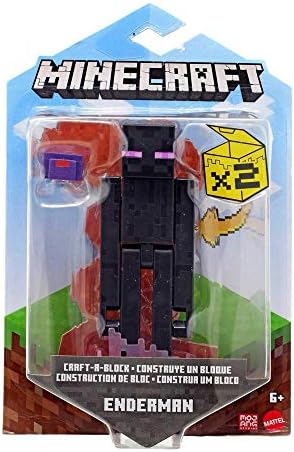 Mattel Minecraft Craft-A-Block Assortment Figures, Genuine Pixelated Video-Sport Characters, Motion Toy to Create, Discover and Survive, Collectible Present for Followers Age 6 Years and Older