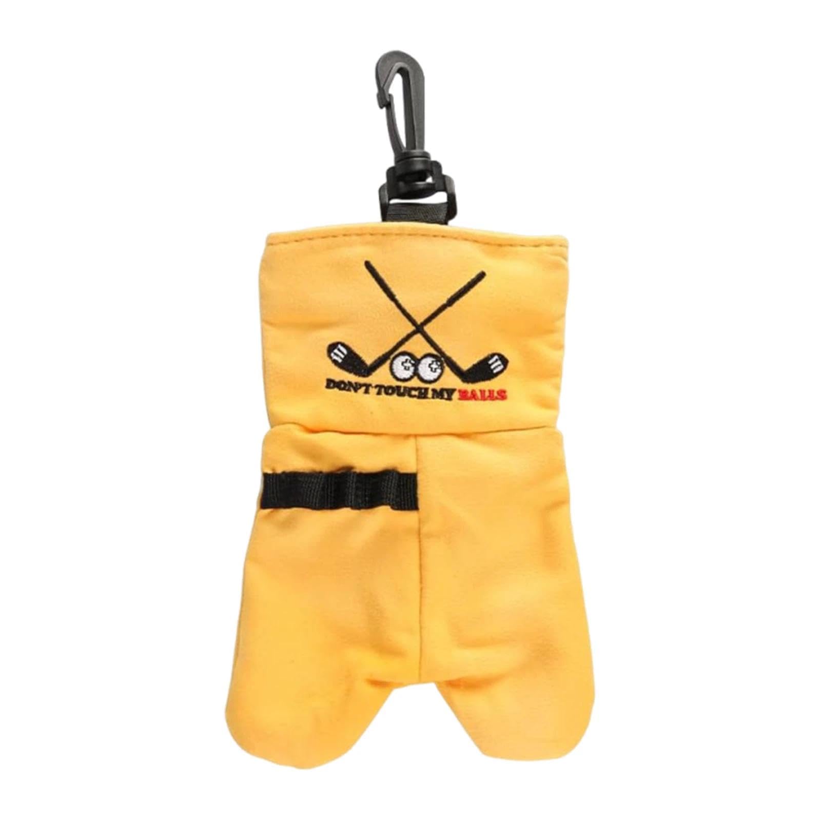dinghaole Funny Golf Gifts, Golf Ball Storage Pouch, Personalised Ball Pouch Bag Golf, with Hook and Loop Waist Bag and Spike Hanging Strap for Golf Balls and Spikes, Husband Dad Golfers Lovers