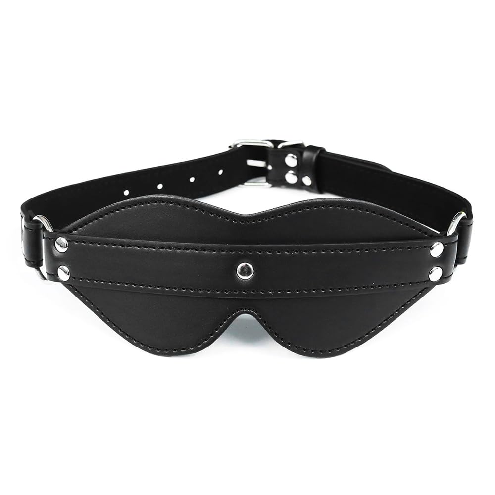 Antifaz de Cuero Clásico con Encanto - Diseño Ajustable, Suave, Cómodo y Resistente, Ideal para Diversas Ocasiones - Negro