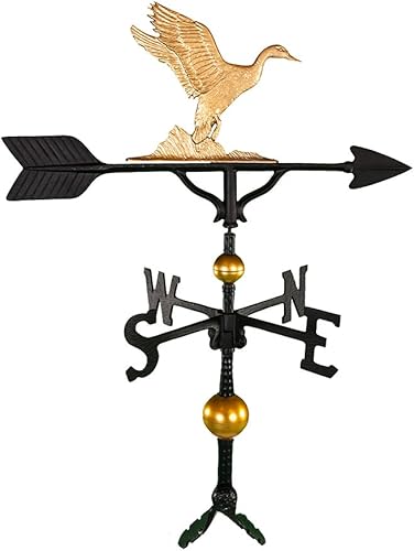 Miniatura 8 de Adorno de pato negro satinado de veleta de 32 pulgadas