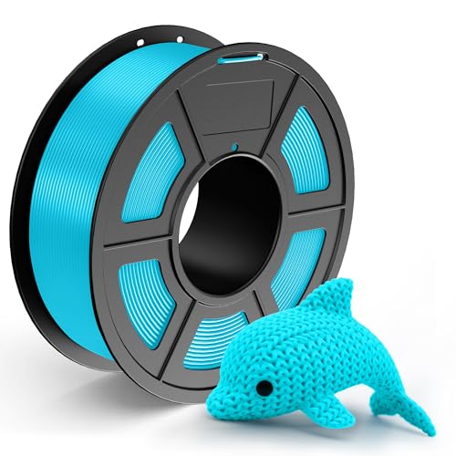 Image of TECBEARS PLA Filament 1.75mm, Neatly Wound 3D Printer Filament, Dimensional Accuracy + /- 0.02 mm, 1Kg Spool(2.2 lbs), Fits for Most FDM 3D Printers, Cyan