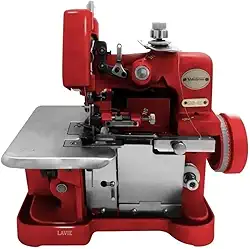 Máquina De Costura Semi Industrial Overlock Westpress Gn1-6d Portátil VERMELHO (220)