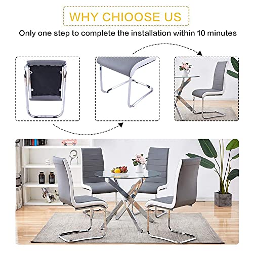 image for Bacyion Dining Chairs Set of 4,Modern Indoor Kitchen Chairs,Sturdy Chr