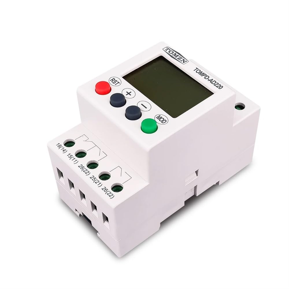 Interruttore Magnetotermico AC DC. Regolazione regolabile sopra e sotto Protezione di tensione SINGLE PASSAGGIO Tensione DIN monitoraggio del relè