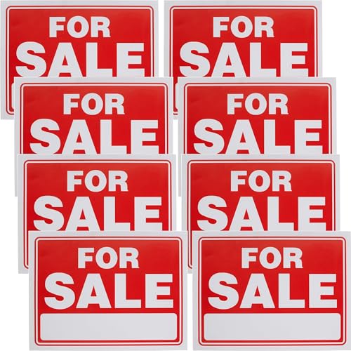 Image of Ram-Pro 9 inch X 12 inch Sale Sign for Car and Auto Sales - Rust Free Clear and Visible Text Long Lasting with A Space to Hand Write, (8 Pack)