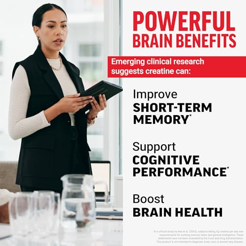 Image of Force Factor Creatine Monohydrate, 5g Micronized Creatine Powder for Muscle Strength, Performance, Recovery and Cognitive Support, On the Go Single Serve Travel Packs, Unflavored, 30 Packets