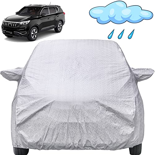 Image of Autofact Waterproof Car Body Cover Compatible with Mahindra XUV 700 with Mirror Pockets (Shinning Silver)