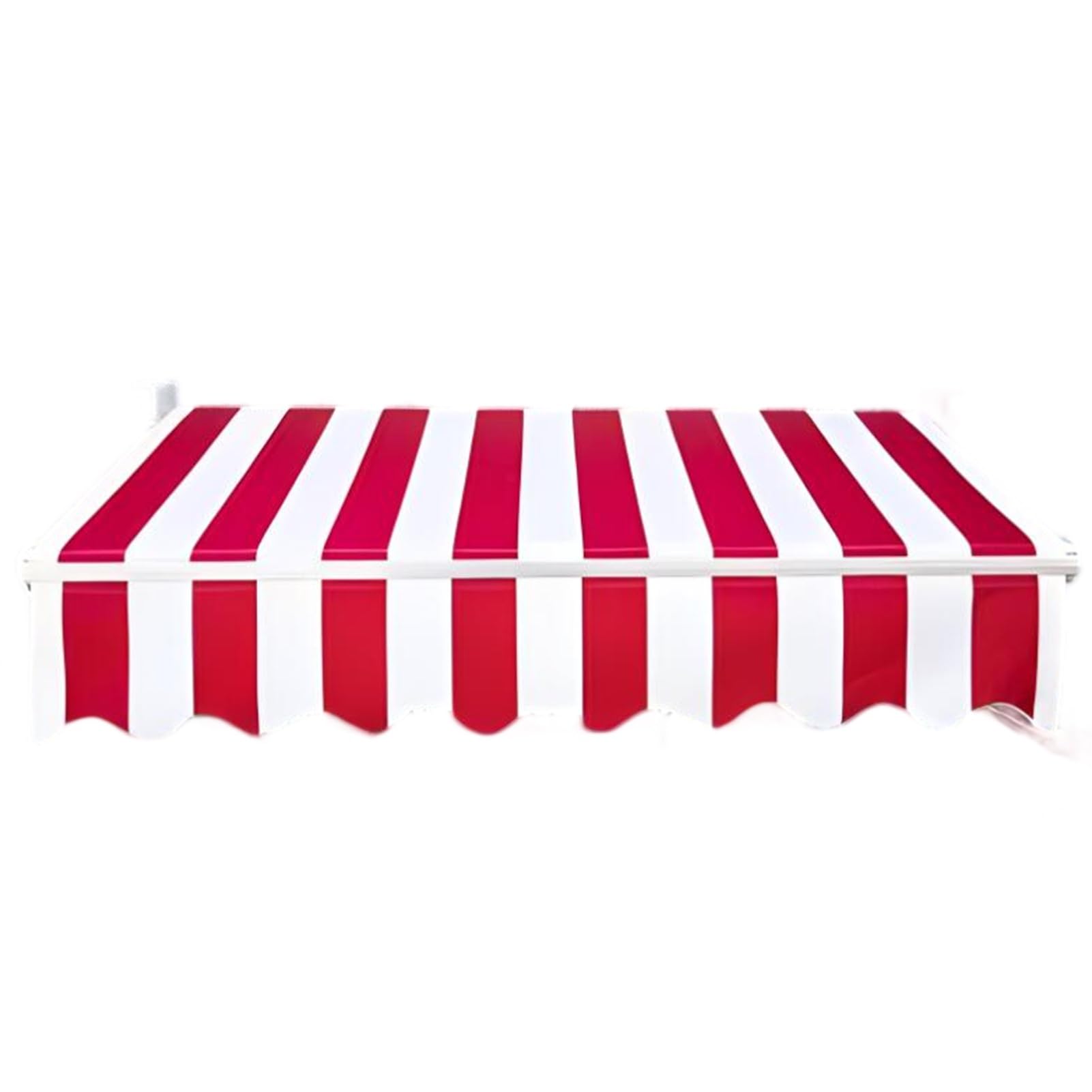 Tela de toldo retráctil de repuesto 16x10 para terraza exterior con lona impermeable a rayas
