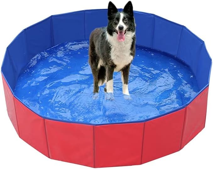 Cijk スイミングプールペットプール折りたたみペット猫風呂盆地スイミングプール犬プールポータブル Size