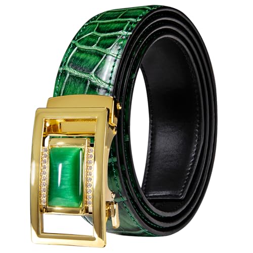 Image of Dubulle Men's Ratchet Belt Gold /Black /Red /Green /Blue /White Automatic Buckle Business Casual Belt Gift - Adjustable Fit