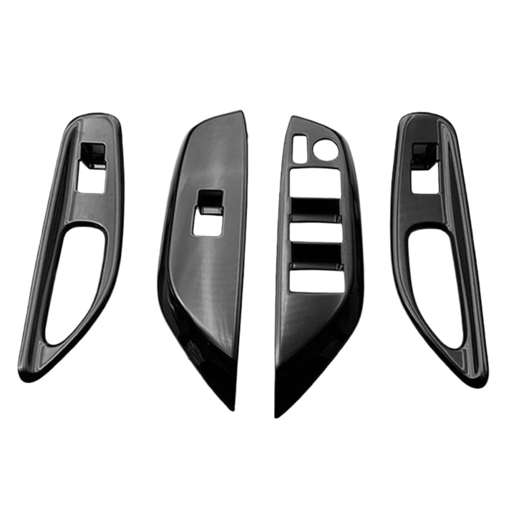 Filwy Onecolor Glossy Black Window Glass Lift Button Trim Compatible With Toyota Yaris 2020 2021 2022 2023 Lhd