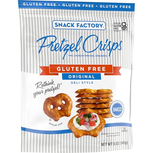 Image of Snack Factory Pretzel Crisps Gluten Free, Original Flavor, 5 Ounce (Pack of 12)