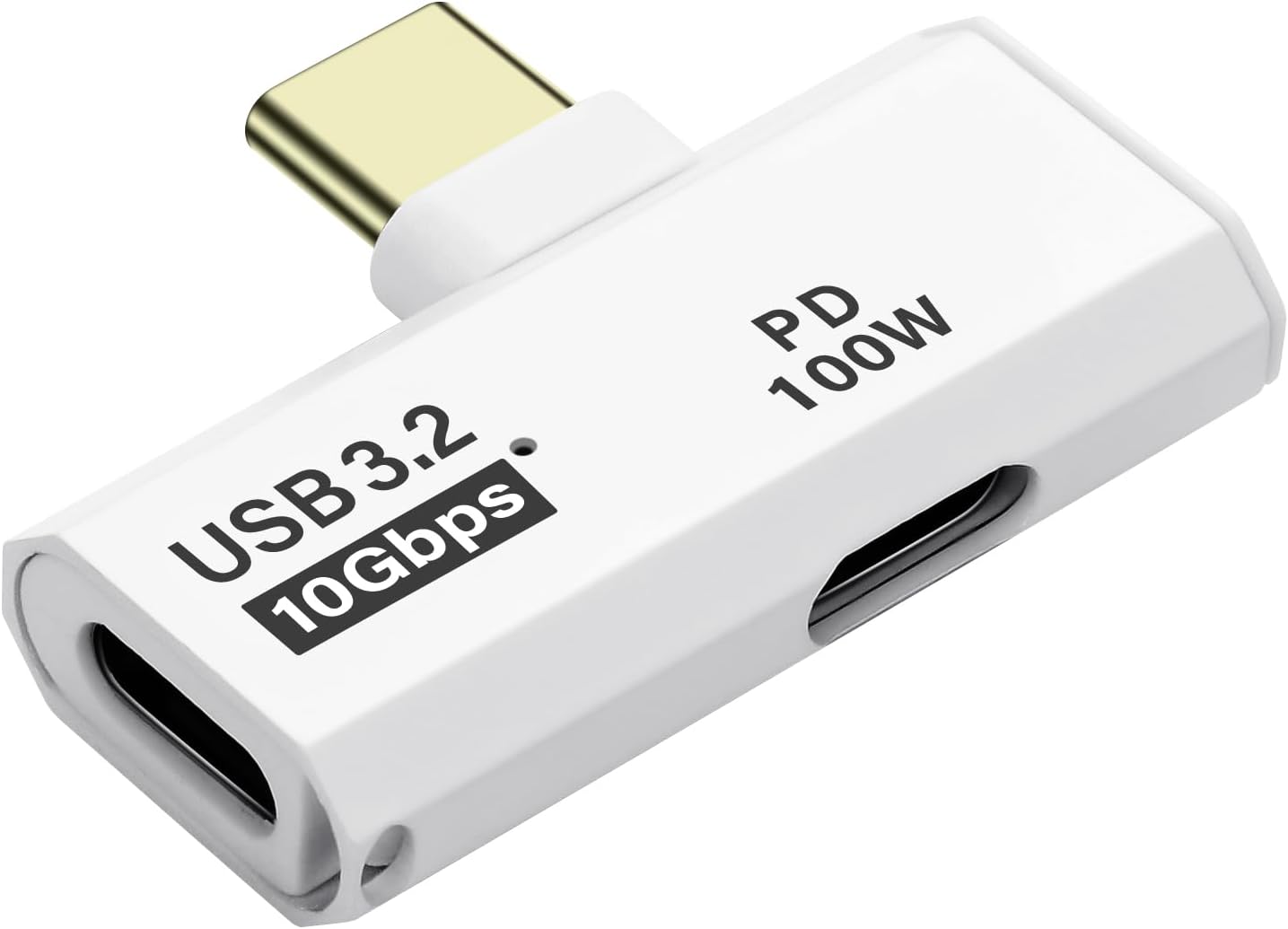 SinLoonUSB C 3.2 Adapter 10Gbps USB C Male to Female with 100W PD Power Supply Adapter for Laptop Tablet Phone - White