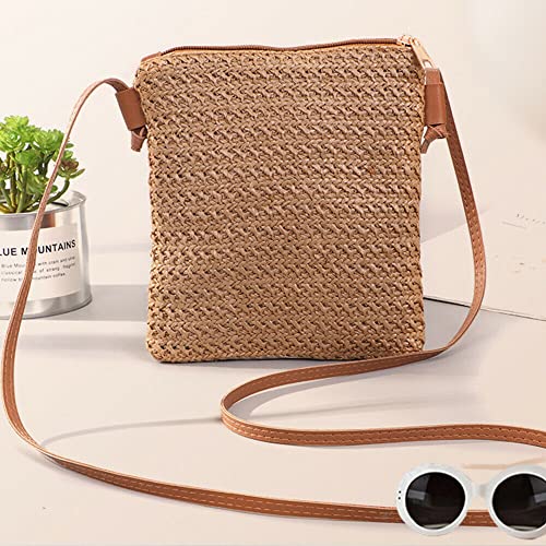 Straw Crossbody Bag for Women Small Summer Beach Purse and Handbag Ladies Casual Messenger Bags2