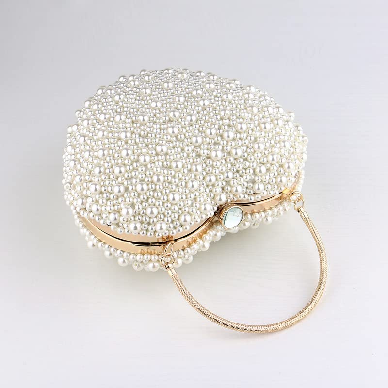 Herz Frauen Tasche Kreative Handgemachte Herz Perle Abend Tasche Schloss Weben Paket Tasche Braut Tasche Über Schulter Braut Dolly Tasche