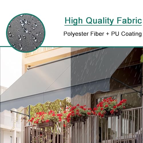 Tissu de rechange rétractable pour auvent imperméable de balcon - 3