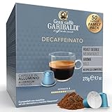 Gran Caffè Garibaldi Decaffeinated Espresso Pods, Italian Roast Coffee, Decaf Capsules Compatible with Nespresso Original Line Machines, Nitrogen Flushed, Intense & Rich Aroma - Decaffeinato (Aluminum) 50 Cups