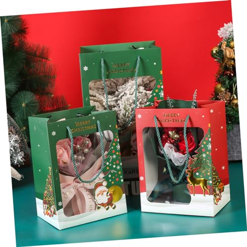 ABOOFAN Saquinho De Doces De Natal 4 Pcs Sacola De Natal Embrulho De Saco De Doces De Férias De Nata