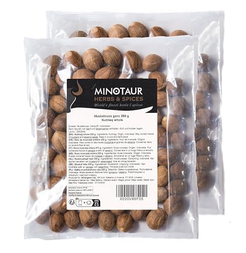 Nuez moscada entera para cocinar de Minotaur Spices en pack de 2x250g 2