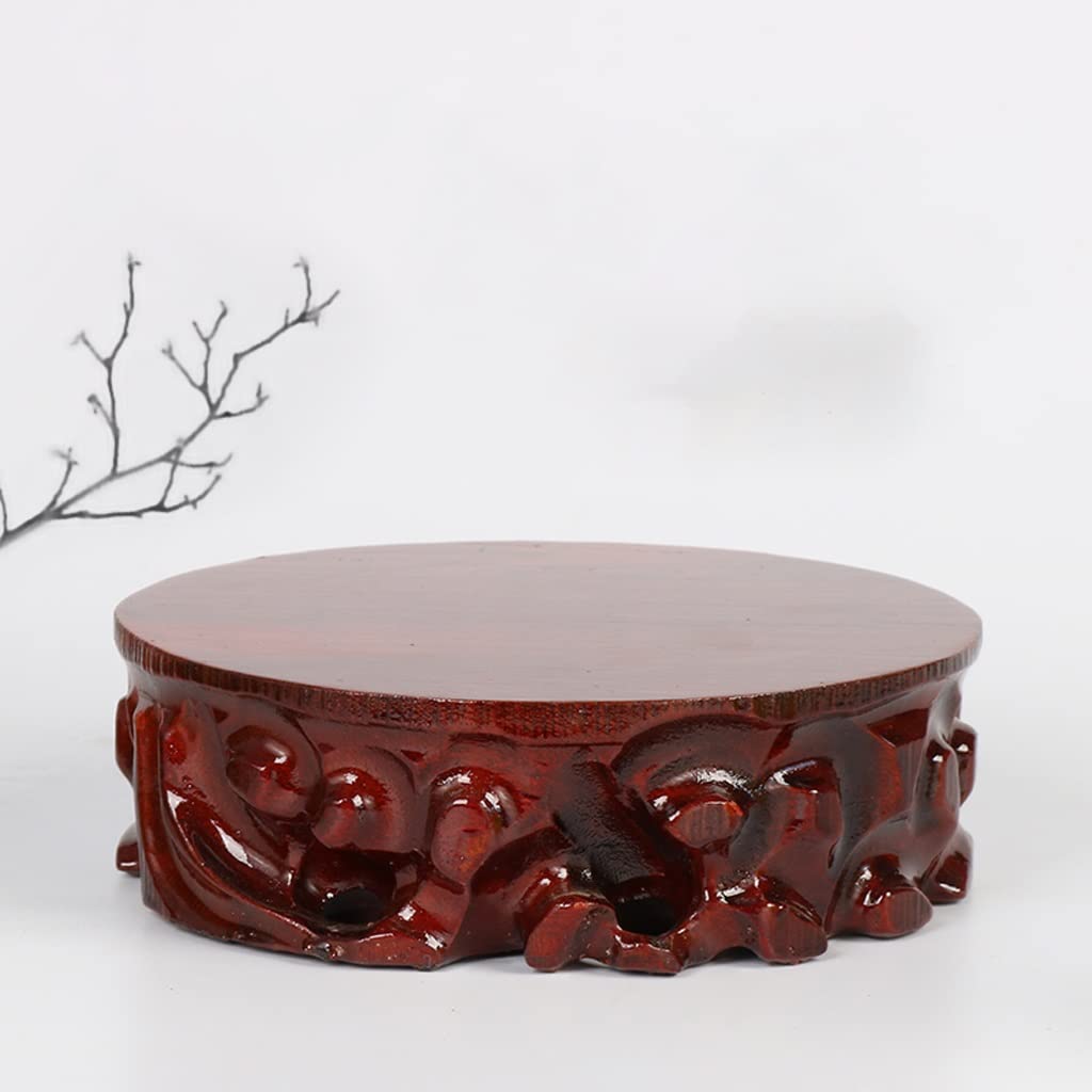 Stojak na rośliny, doniczka ogrodowa riser okrągła podstawa bonsai figurka domowa stojak ekspozycyjny do wnętrz stojak na kwiaty drewniany wazon stojak na rośliny domowe stojak ekspozycyjny na doniczki do salonu wejścia