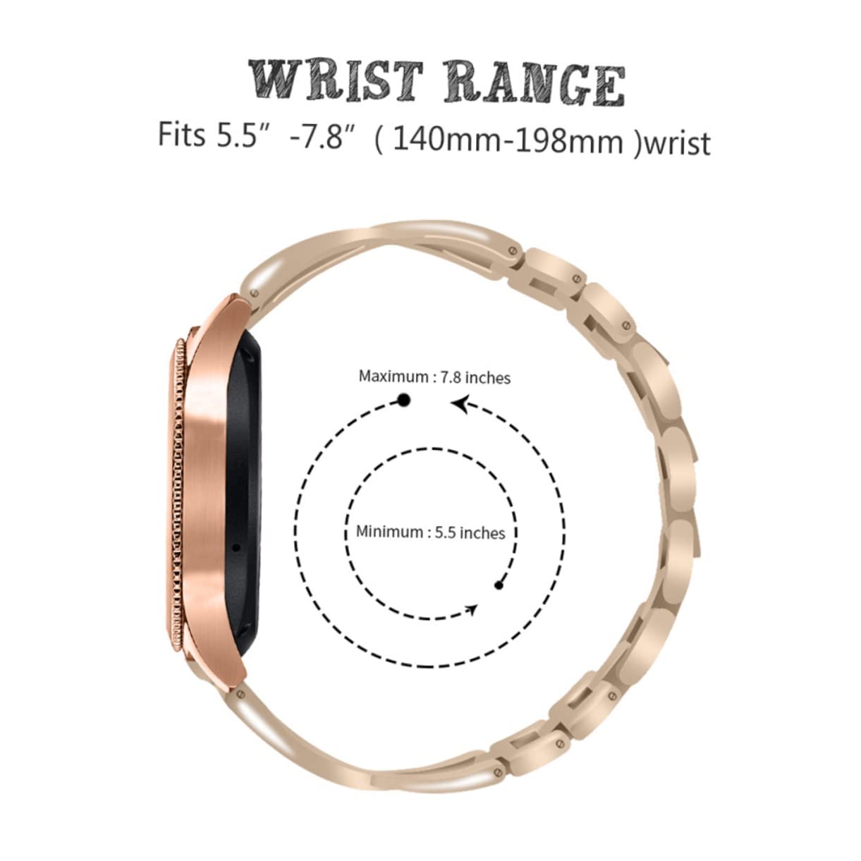 Correa De Pulsera Dorada Correa De Reloj De Incrustaciones De Gemas De Imitación Compatible Relojes Inteligentes Para Diario o Deportivo