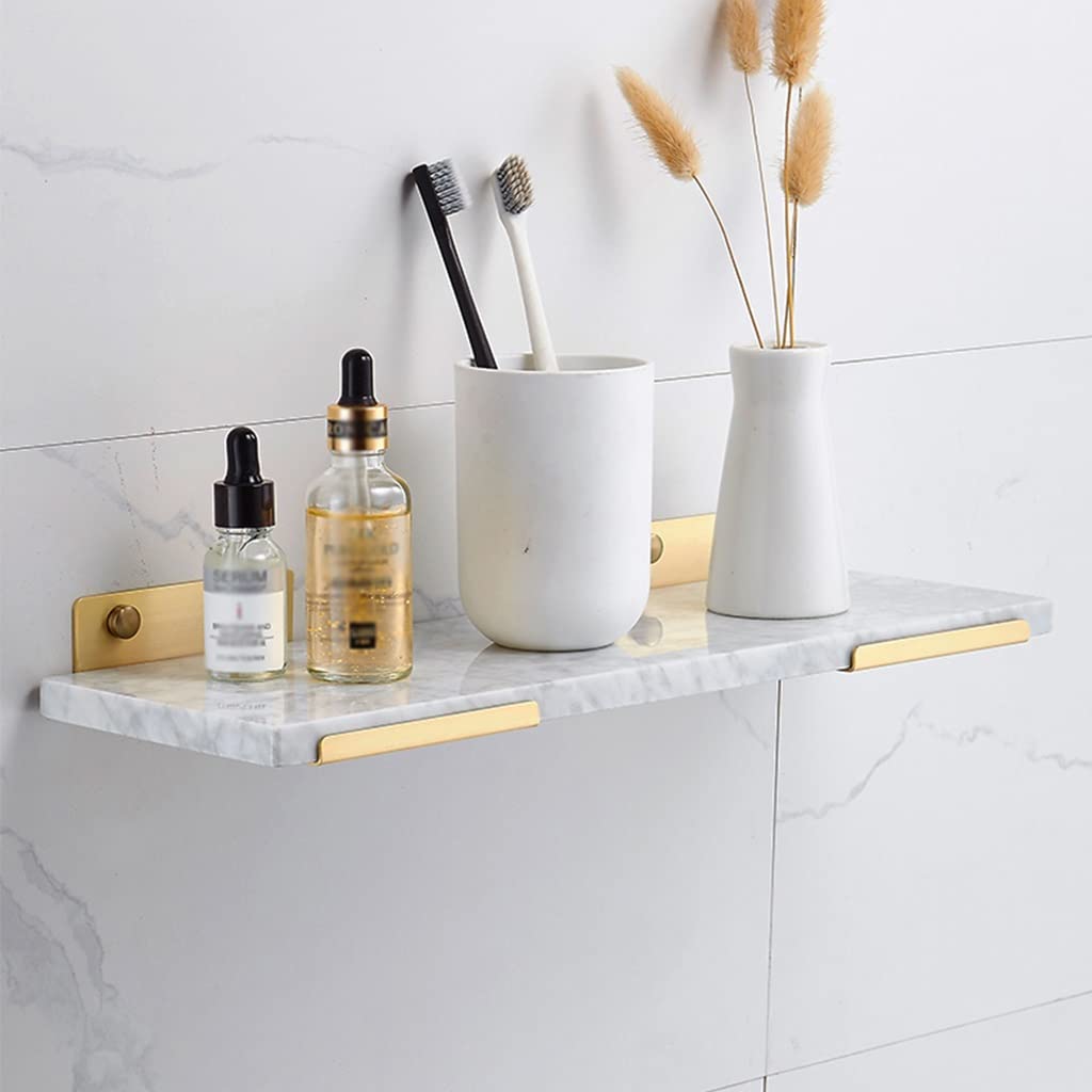 Shower Caddy White Towel Rack Bathroom Accessories Metal Shelf Luxury Marble Bathroom Shelf Wall Bathroom Mirror Front Cosmetic