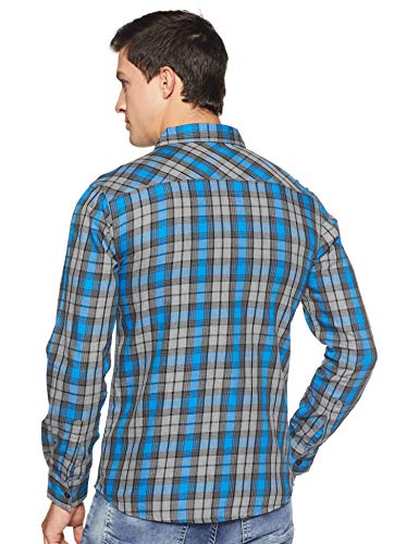 Image of Spykar Men's Checked Slim Fit Shirt