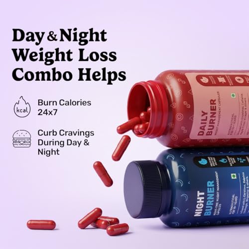 Image of What's Up Wellness Daily + Night Burner Combo | GLP1 for Weight Loss, Boosts Metabolism and Curbs Cravings | 24-Hour Weight Management | Burn Fat Day & Night