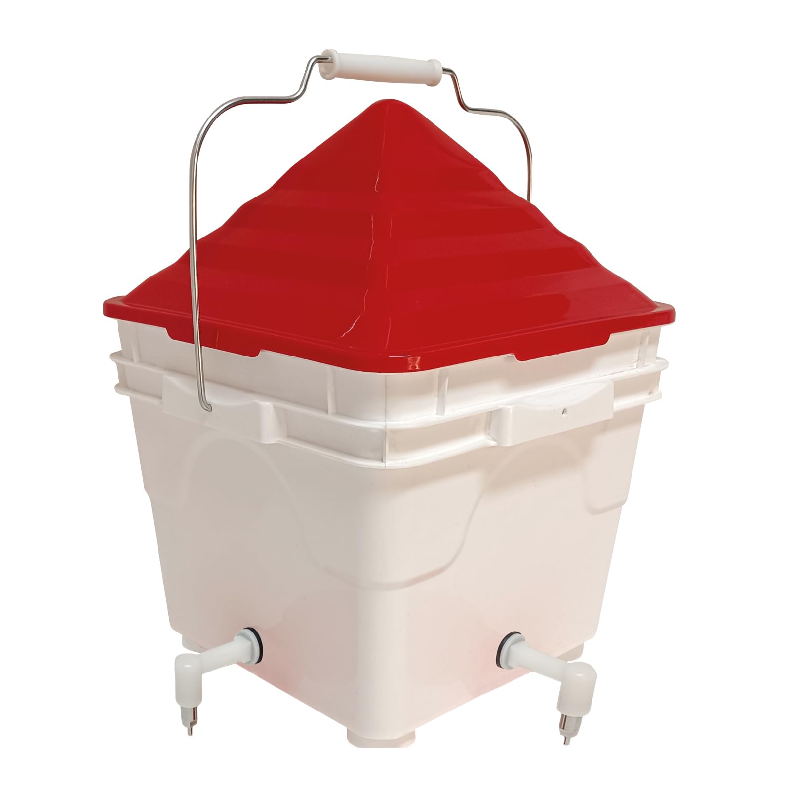 Breker Automatischer Kaninchen Tränkeeimer 8 Liter [mit 12CM ABNEHMBAREN STANDBEINEN] - Nippeltränke für Hamster, Hasen, Meerschweinchen & Kleintiere - ohne Metallkette - Einfache Reinigung