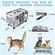 Extra große Haustiertrage mit Zwei Fächern und Rollen für Katze/Hund, Abnehmbarer Faltbar Katzentransportbox für 2 Katzen bis 20kg, Belüftetes Katzen Kucksack Groß für Reisen/Wandern/Camping