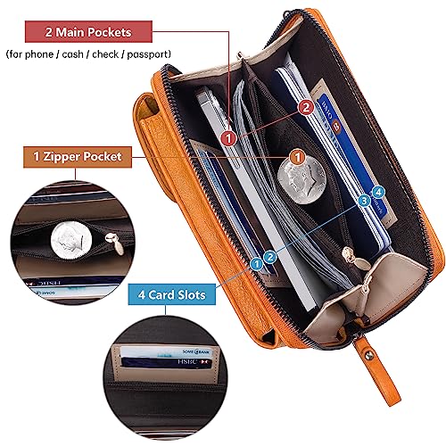 Badiya Small Crossbody Bag for Women, Cell Phone Purse Wallet, Vintage Shoulder Handbags with Credit Card Slots4